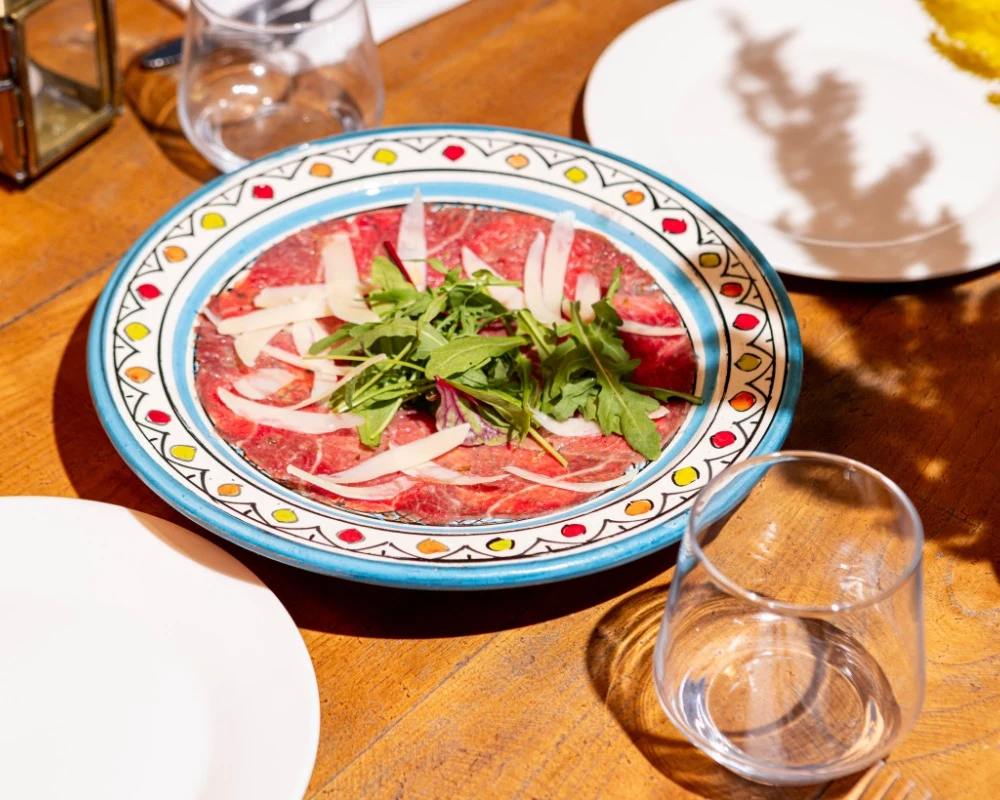 Black Angus carpaccio with citrus